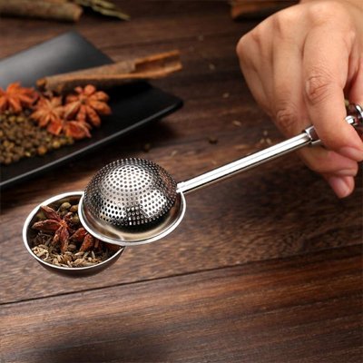 Boule à thé | Infusion Élégante - à poussoir boule ouverte avec un mélange d'épices pour une infusion aromatisée