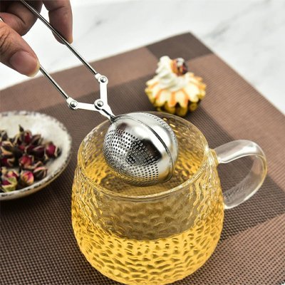 Boule à thé | Infusion Élégante - modèle pince à ressort en inox pour infusion de fleurs de thé et thé en vrac, style élégant et traditionnel