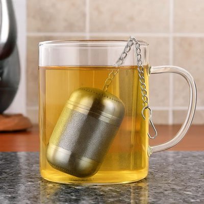 Infuseur à thé hydro-plongeur dans tasse en verre