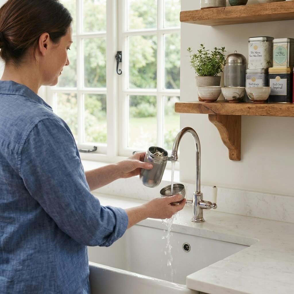 Infuseur à thé Hydro-Plongeur rinçage facile sous l'eau courante