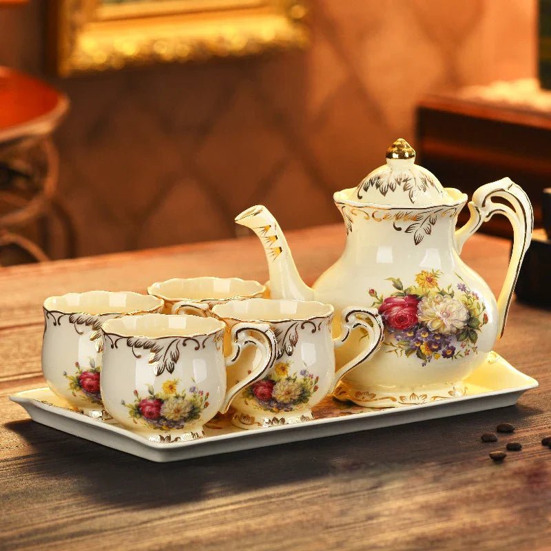 Service à Thé Héritage Floral porcelaine fine élégance intemporelle