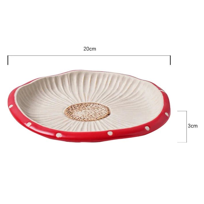 Service à Thé  WarmSip présentation des dimensions de la soucoupe en forme de champignon
