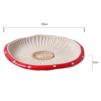 Service à Thé  WarmSip présentation des dimensions de la soucoupe en forme de champignon