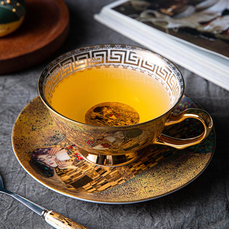 Tasse à Café RoyalBaroque Gustav Klimt le baiser infusion de thé